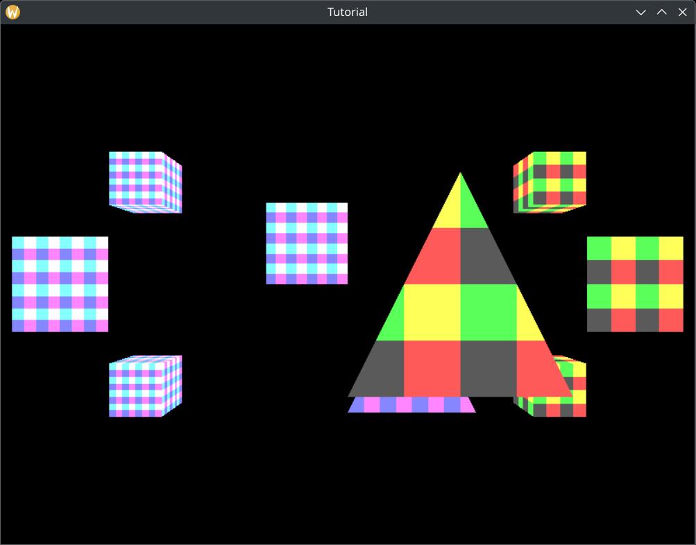 Screenshot of the application with depth testing.