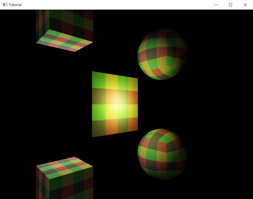 Screenshot of the application with sphere models.