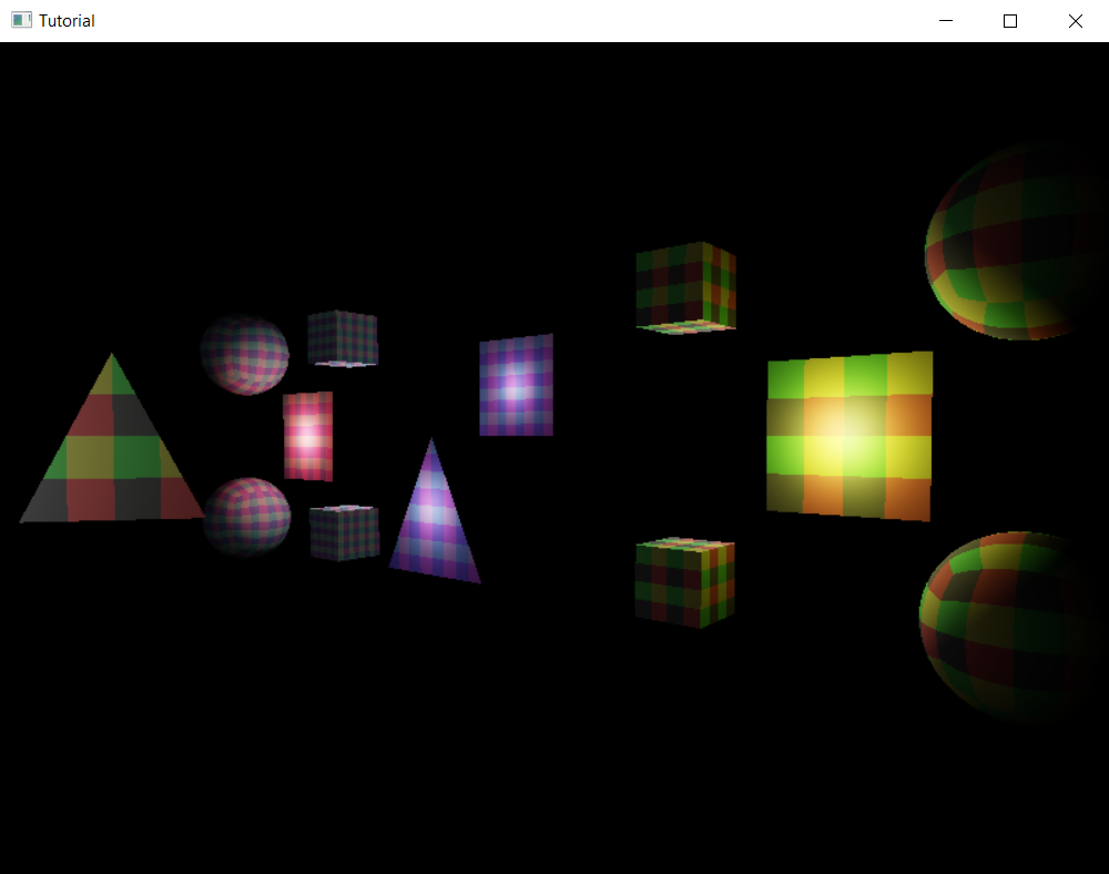 Screenshot of the application with sphere models.