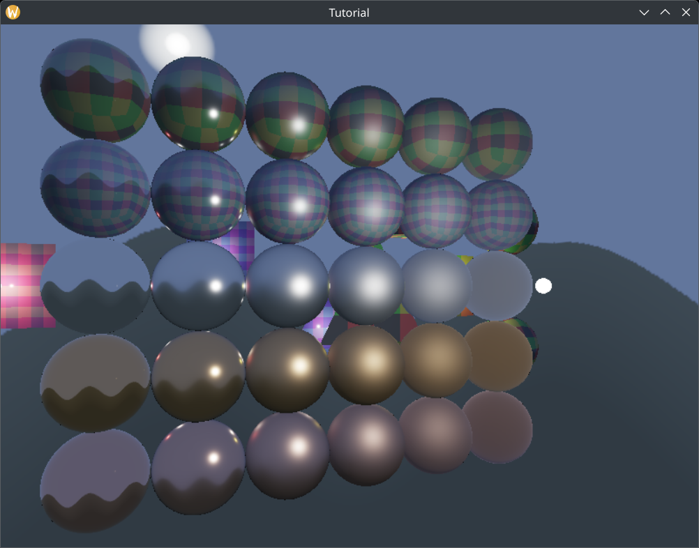 Screenshot of the application with environment mapping.