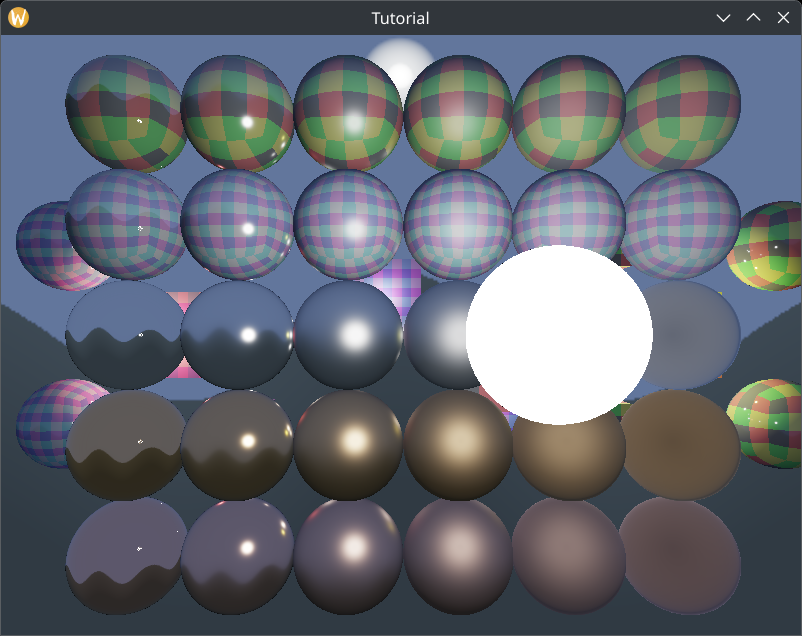 Screenshot of the application with the old roughness value.